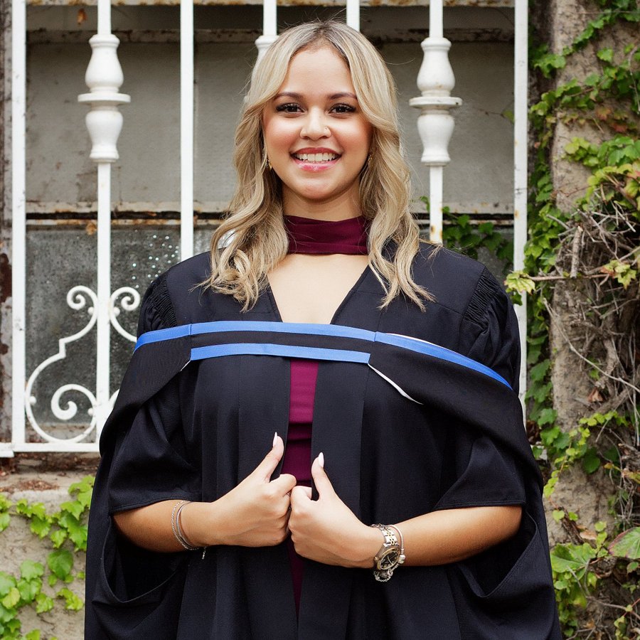 Kaylee Williams in her graduation gown